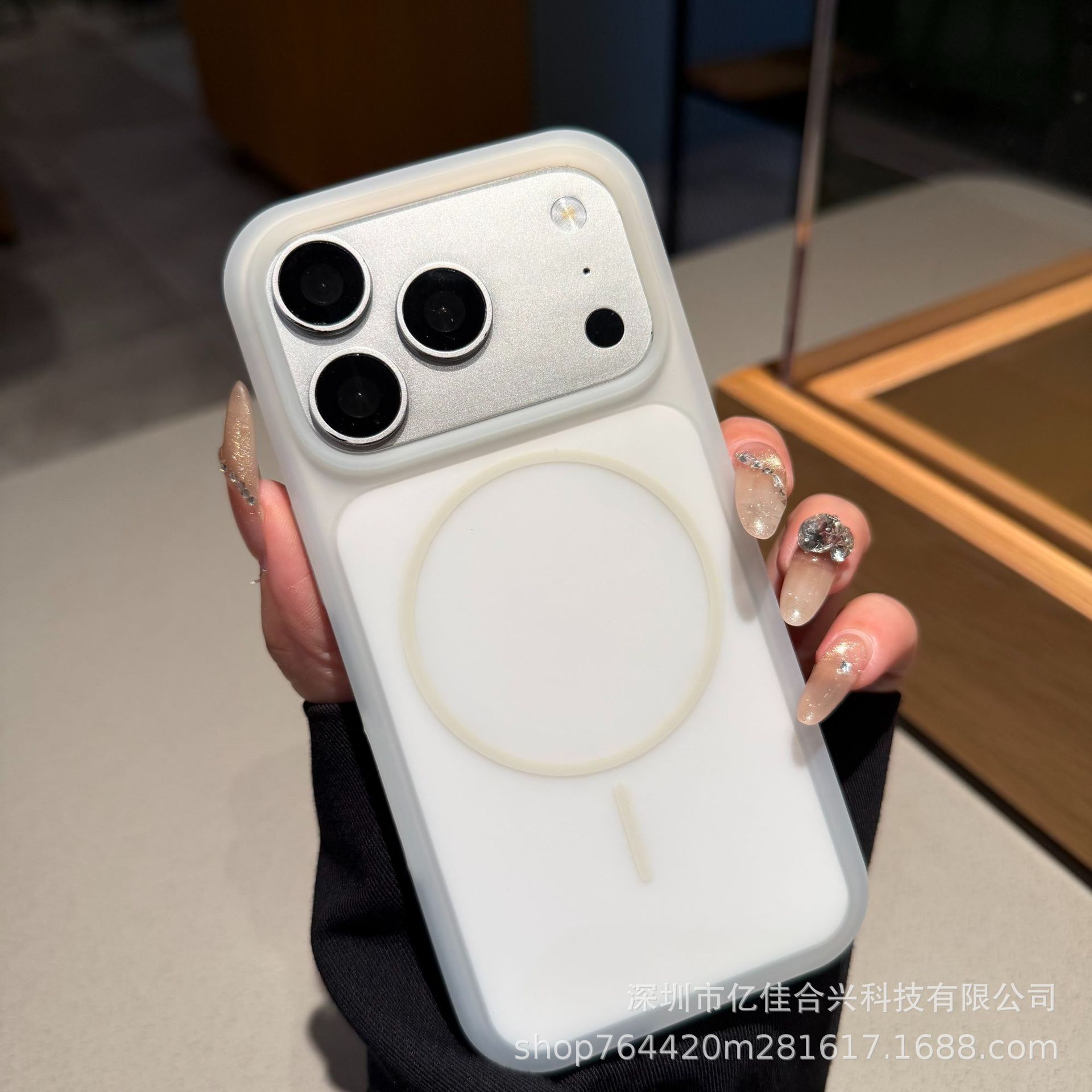 gelato gelatina anillo fino absorción magnética para Apple 17pro caso de teléfono celular iPhone13 caso de silicona líquida a prueba de caídas