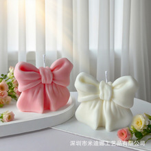 立体蝴蝶结香薰蜡烛ins风拍照道具浪漫礼物婚礼布置伴手礼蜡烛