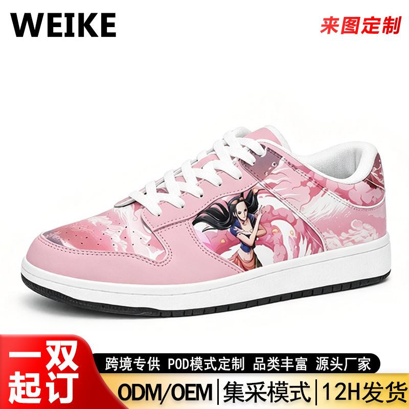 Weike Cross-Border Specializes in Custom One Piece-Themed Women's Shoes, Anime Print Low-Top Sneakers, Casual Style Couple Models Weike Cross-Border Specializes in Custom One Piece-Themed Women's Shoes, Anime Print Low-Top Sneakers, Casual Style Couple Models