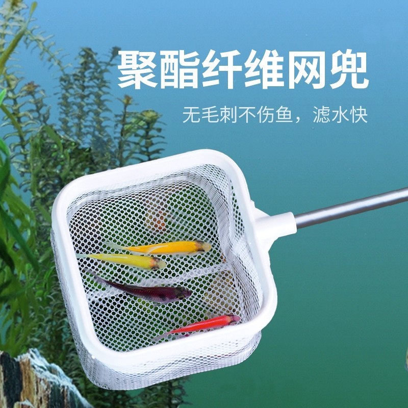 鱼捞捞鱼网鱼缸网捞小鱼小号3D渔捞抄网兜密网手抄鱼网可水族箱|undefined
