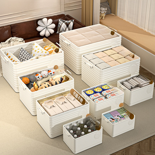 Storage Box for Home Use, Thickened, Large Capacity, Extra Large Size, Autumn and Winter Blanket and Clothes Organizer Box, Foldable Toy Storage Box