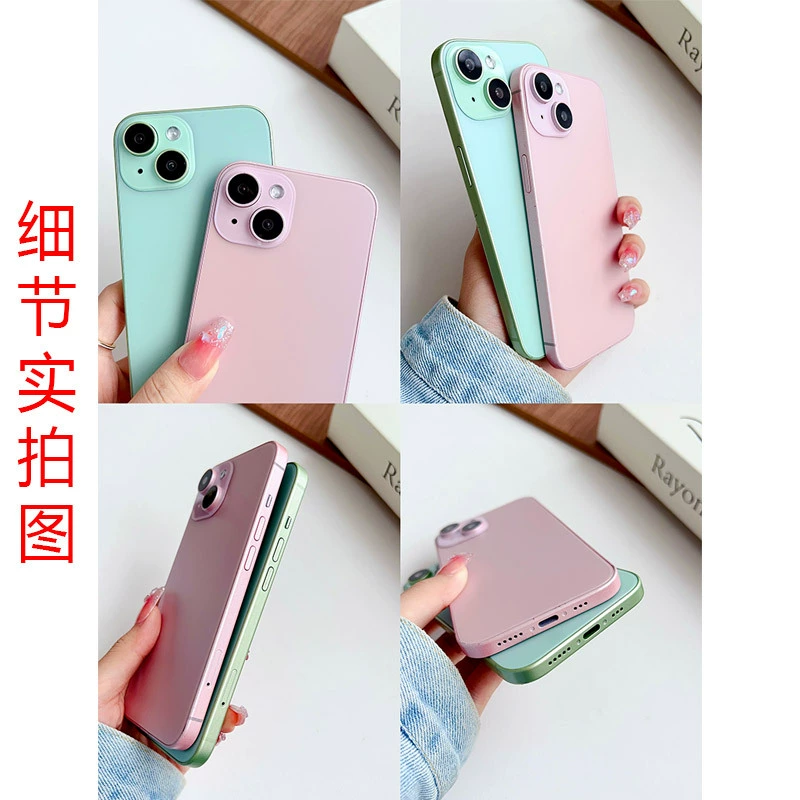 Модель телефона (серия Apple iPhone 15) реалистичная макет-демонстрационная модель с подставкой, яркие экраны