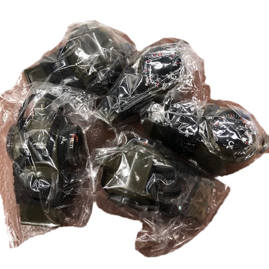 Al Aire Libre Multi-funcional tres-en-uno silbato de salvamento con brújula termómetro competencia árbitro silbato