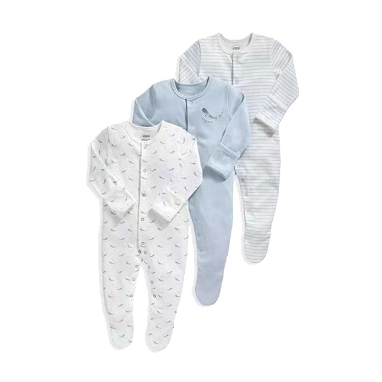 外国貿易の子供服春秋タイプの赤ちゃんのワンピースの長袖は足を包んでパジャマの新入生の赤ちゃんのプレゼントの箱を登ります。