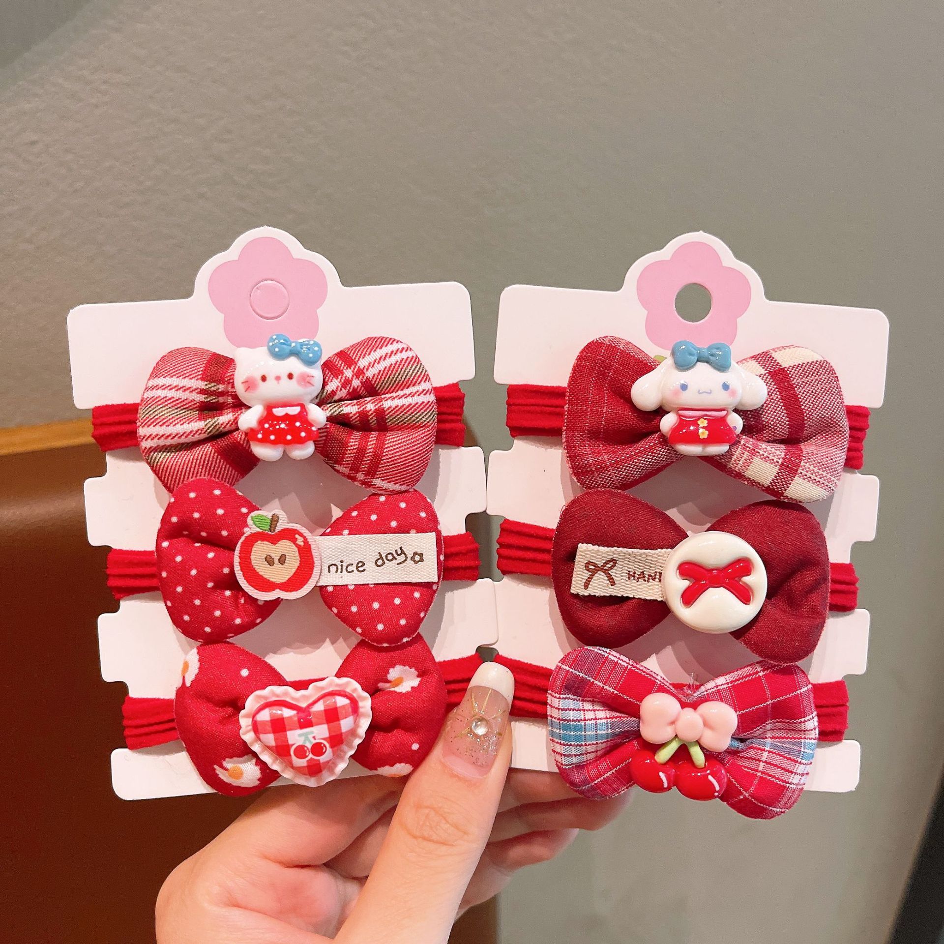 Niños cuerdas de cabello estilo nacional princesa bebé nudo anillo de cabello niñas lindos cabello no dañando cabello cuerda de cabeza