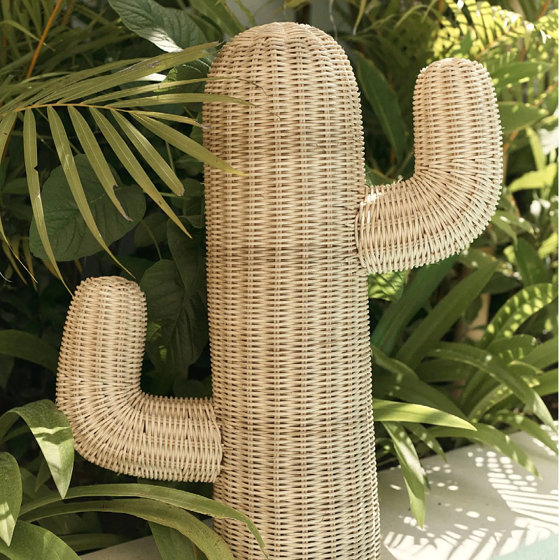 Viento tranquilo de vid natural trenzado de cactus del desierto ornamentos de sala de estar pasillo de entrada jardín decoración de vid americana