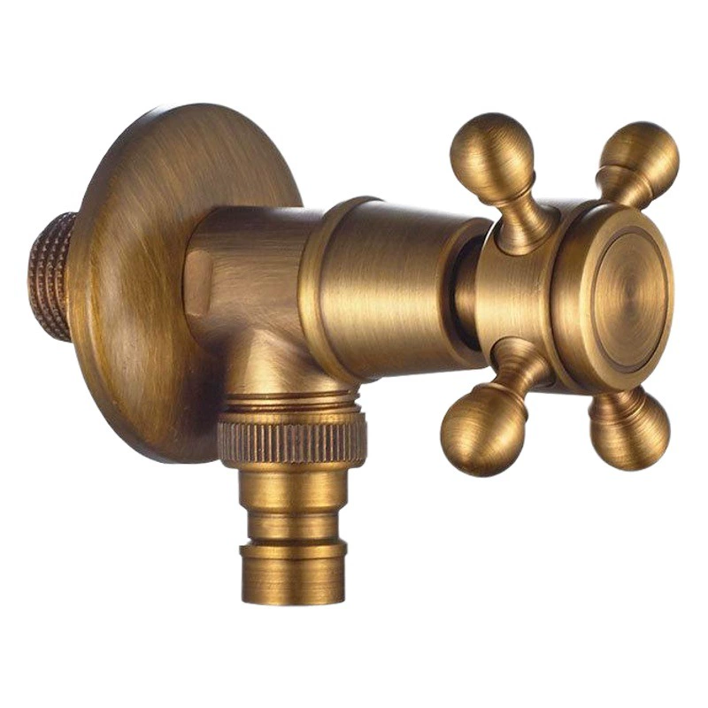 Латунный материал Простой Античный цвет стиральной машины маленькое сопло смесителя Бронза Одинарный Холодный Маленький смеситель 4 защелкивающееся соединение