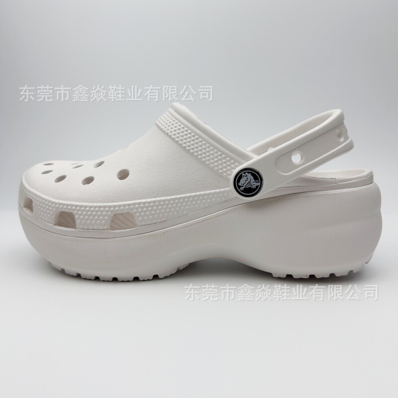 Cross Cloud Summer Women's Sandals for Outdoor Wear, Non-Slip Thick-Soled Height-Increasing Closed-Toe Slippers, Beach Shoes, Factory In-Stock