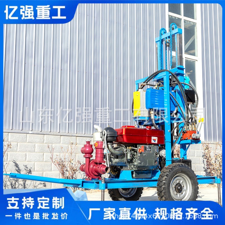 气动打井机家用小型民用钻井设备200米深水挖井神器大型橡胶履带