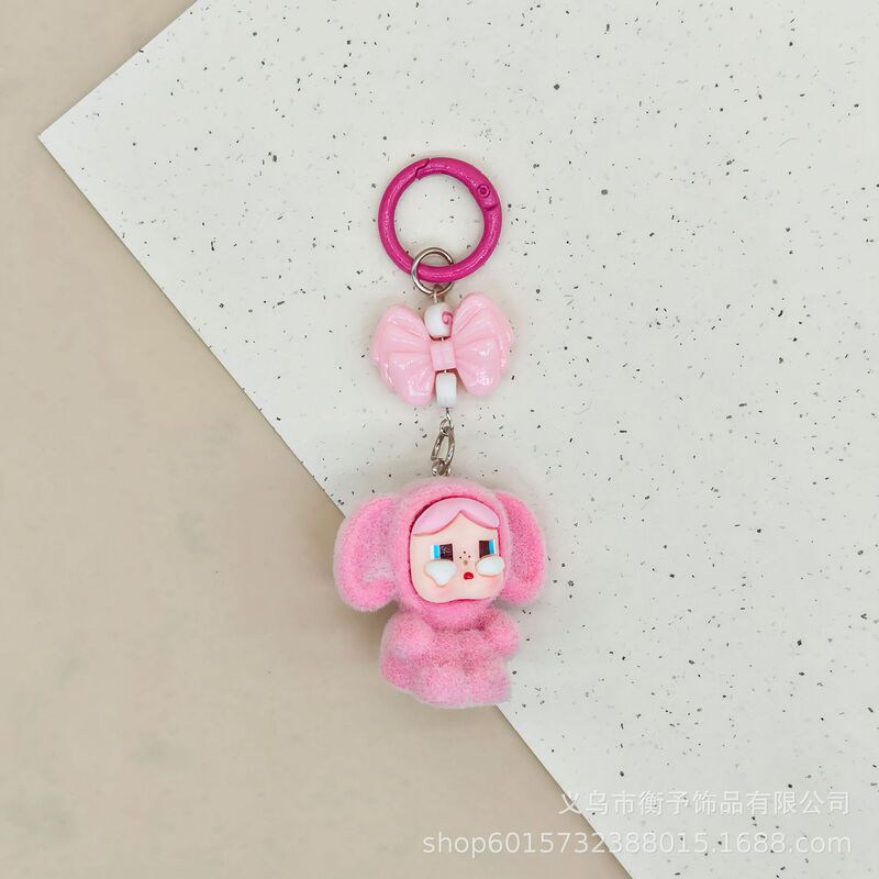 人気のクロスボーダー樹脂植毛泣き赤ちゃんキーホルダーペンダントかわいいバッグ小さなアクセサリー装飾品ジュエリーアクセサリー卸売|undefined