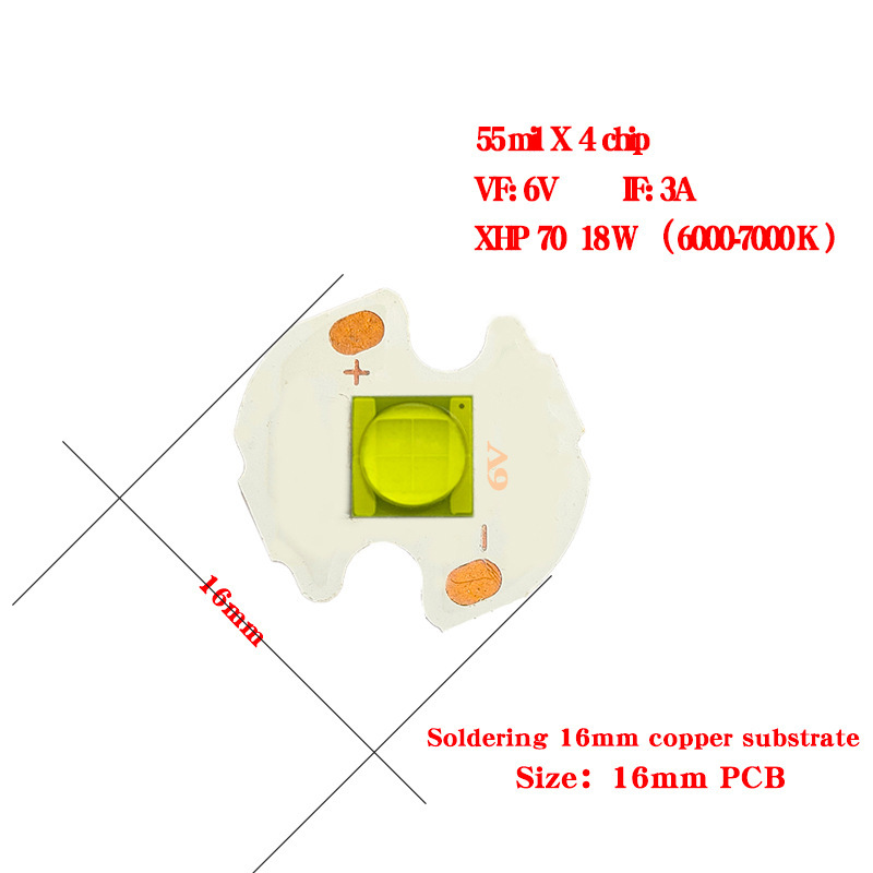 Dc 3v/6v/12v xhp 50電球t 6 xhp 70電球xhp 90 led 18-40w強光懐中電灯|undefined