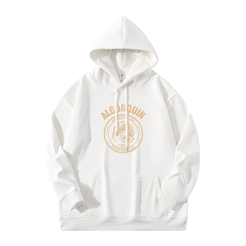 Chaqueta encapuchada masculina primavera y otoño marca de moda americana chaqueta de peso retrogrado chaqueta de pareja casual suelta camisa con sombrero de manga larga