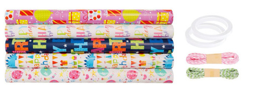 Transfronterizos para papel de papel de gran tamaño Happy Birthday Carton Wrapper Color Balloon Paper Gift Set Creativo