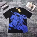 Black Printed Style with Blue Horse (200g Pure Cotton)