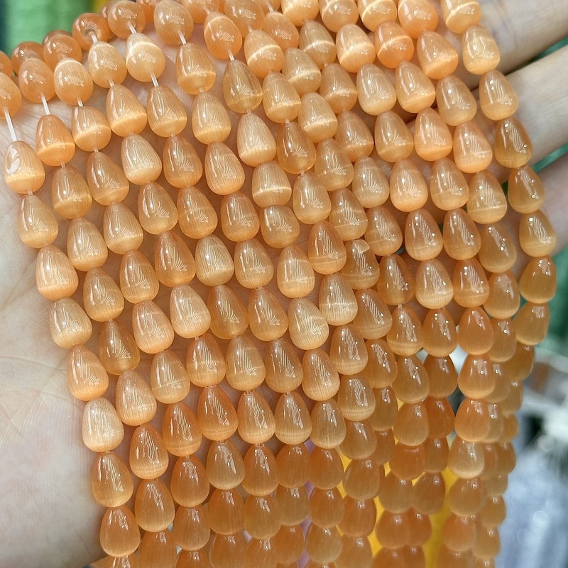 厂价直销 水滴型猫眼石散珠 diy古风发簪头饰珠串饰品配件半成品|undefined