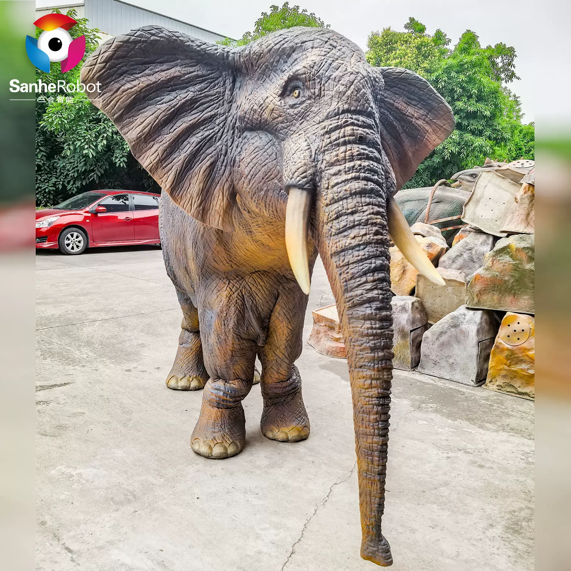 仿真大象表演服装道具定制大型动植物模型非洲象亚洲象户外摆件