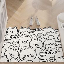 新款家用入戶門玄關地墊卡通除塵刮泥蹭土進門墊耐臟耐磨絲圈腳墊