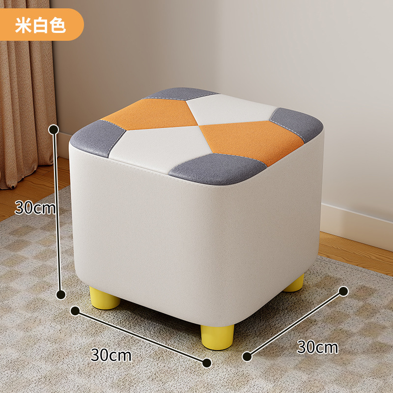 家庭用小さなスツール、無垢材の小さなスツール、軽くて豪華でハイエンドの正方形のスツール、子供用の小さなスツール、小さな座り台、玄関の靴交換スツール|undefined
