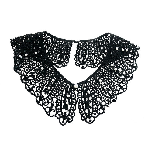 Beaded cotton lace outer shawl for women spring and summer matching shirt skirt decorative scarf fake collar waistcoat