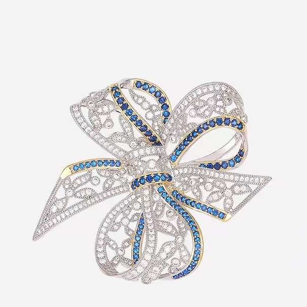 Exquisite Luxus Brosche Mit Zirkonia Für Damen Retro Stil_voghion.com