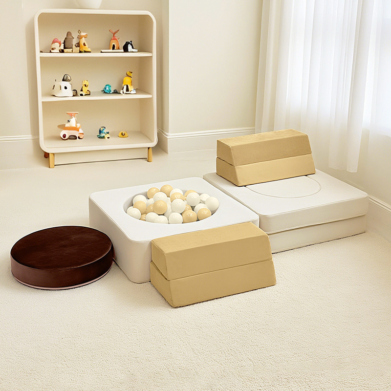 Hot Selling Compression Combination Splicing Sofa Children's High Density Sponge Sofa Fabric Building Blocks Multi-Functional Ball Pool Sofa