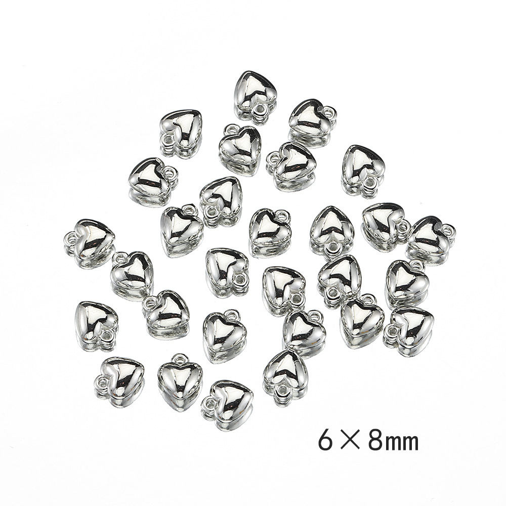 1000g Weight Pendant Jewelry Making Type 6X8MM, 8x10mm Jewelry Making Size DIY Jewelry Accessories Classification 1 Piece Quantity CCB, Plastic Material Heart Shape Pattern Plating Design Basic, Simple Style, Classic Style Style 1 Piece 6X8MM 8x10mm CCB Plastic Heart Shape Pendant 4