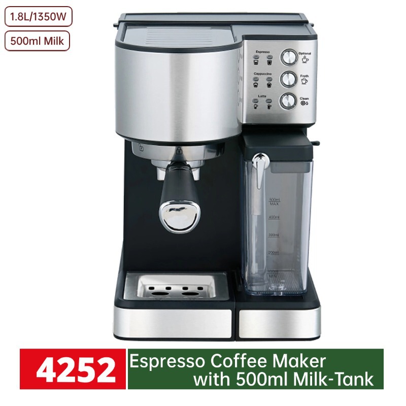 Cross-Border Household Milk Heating Coffee Maker with Milk Tank, Italian Semi-Automatic Latte Coffee Machine Cross-Border Household Milk Heating Coffee Maker with Milk Tank, Italian Semi-Automatic Latte Coffee Machine