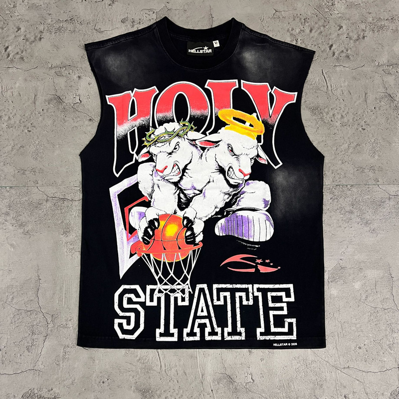 2026 American-Style Hell-Star Sports Washed Vintage Short-Sleeve Retro Print High Street Style Pure Cotton Unisex T-Shirt 2026 American-Style Hell-Star Sports Washed Vintage Short-Sleeve Retro Print High Street Style Pure Cotton Unisex T-Shirt