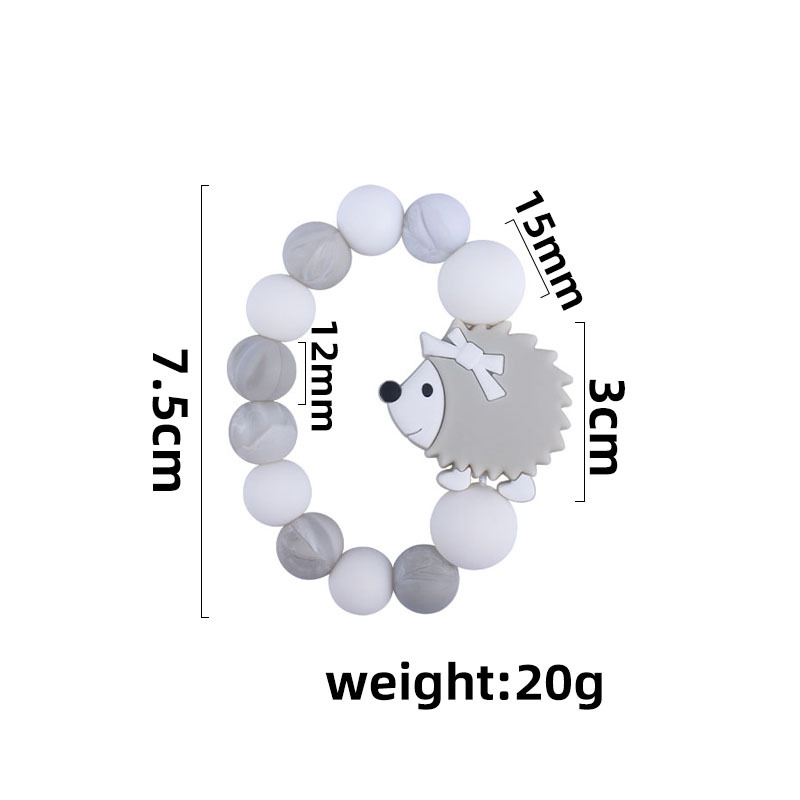 Nueva DIY creativo de dibujos animados juguetes de silicona suministros para bebés de dibujos animados animal erizo nube de silicona pulsera mordedor