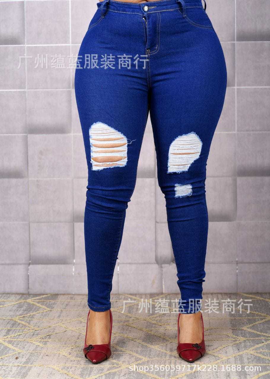 Wholesale women's jeans denim trousers w...