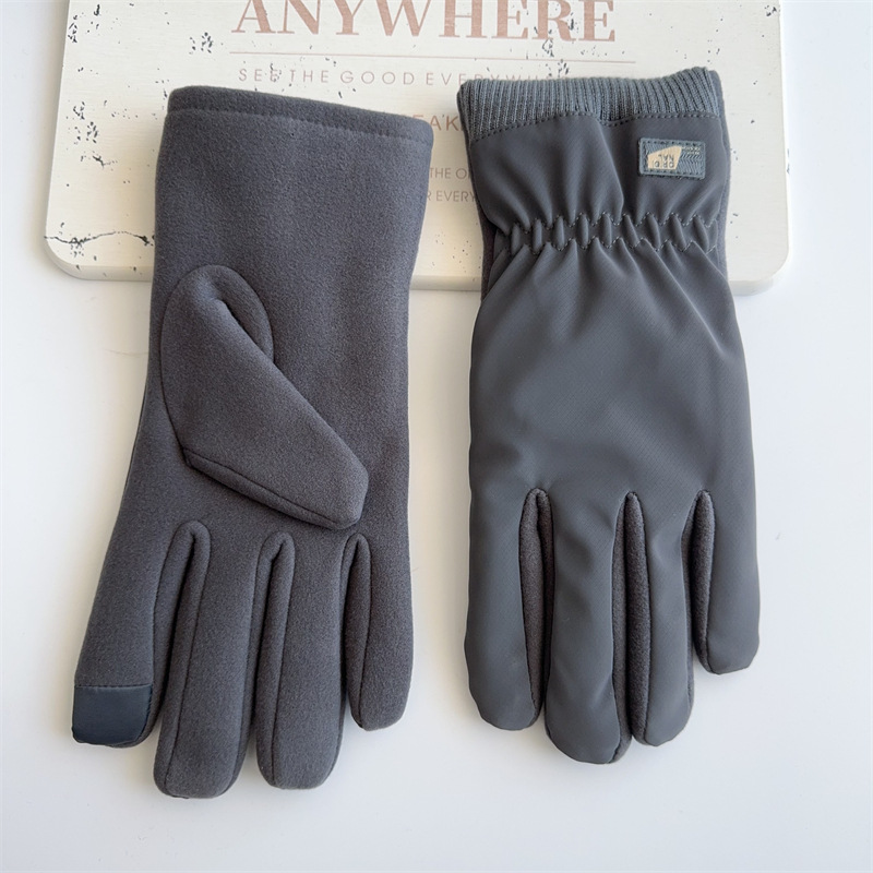 Winter Herren Outdoor Warm Touchscreen mit Fleece Stofffutter Fahrradhandschuhe Kältebeständige Sporthandschuhe_voghion.com