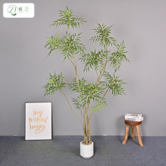 シミュレーション十大功労偽植物室内家庭装飾着地鉢植え緑植ショーウインドー竹葉草南天竹