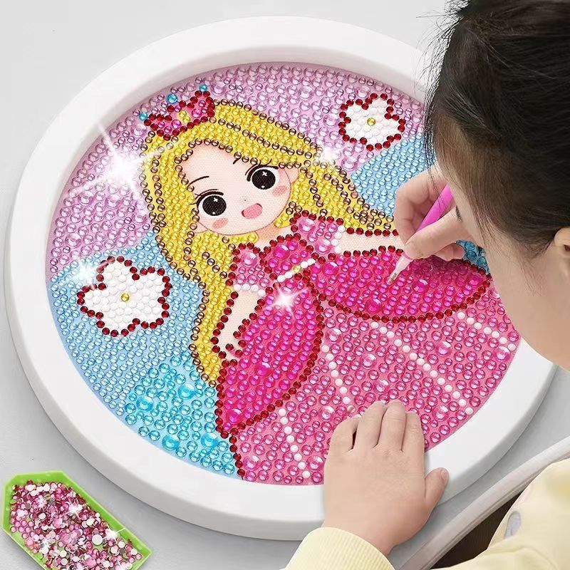 Children's Diamond Sticker Handmade DIY Masonry Sticker Drill Point Drill Primary School Girl Toy Making 2024 New Style