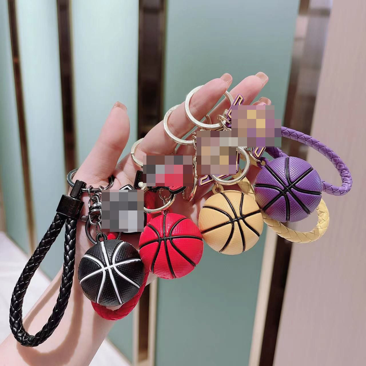 Llavero de baloncesto personalizado creativo PVC pegamento flexible estrella de baloncesto coche clave caso bolsa adornos pareja pequeño regalo