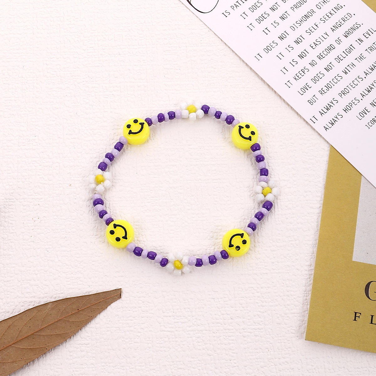 Bohemian Smiley Face Flower Beaded Womenu0027S Bracelets Necklace