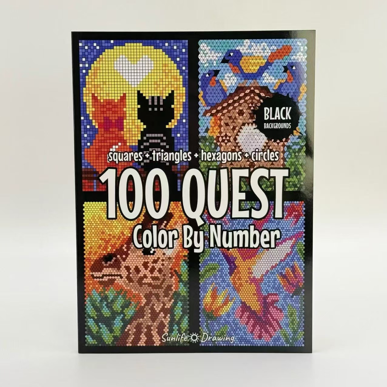 Nuevos productos transfronterizos 100QUESTColorByNumber Adultos colorido exploración libro de actividades de colorido libro de colorido
