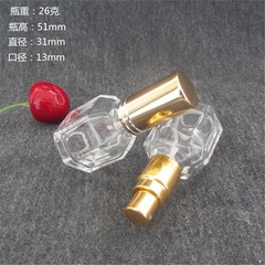 12ml アルマイト アルミニウム スプレー香水ガラスボトル 六角香水ボトル