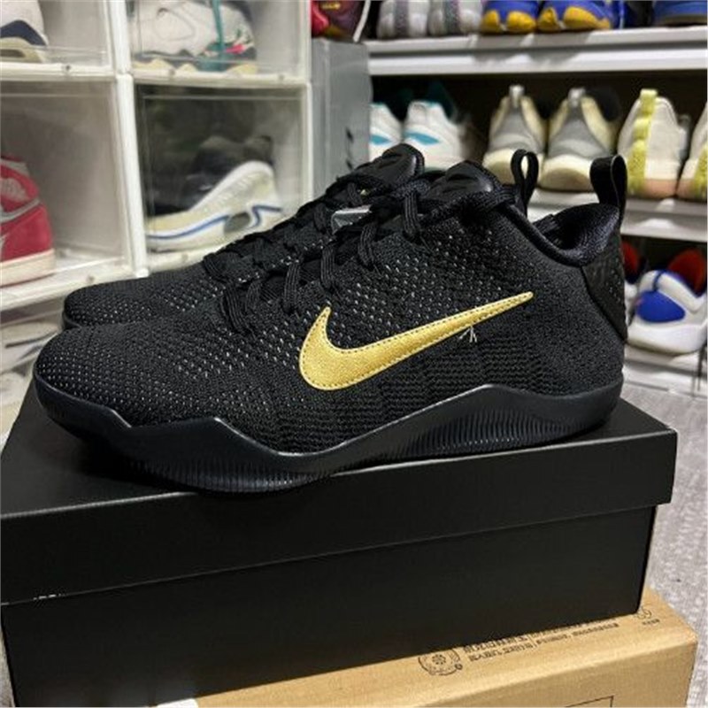 Original Kobe 11 Oreo Basketball Shoes Kobe11 Black and Gold Air-Cushioned Woven Shoes Wear-Resistant Shock-Absorbing Practical Sports Shoes Original Kobe 11 Oreo Basketball Shoes Kobe11 Black and Gold Air-Cushioned Woven Shoes Wear-Resistant Shock-Absorbing Practical Sports Shoes