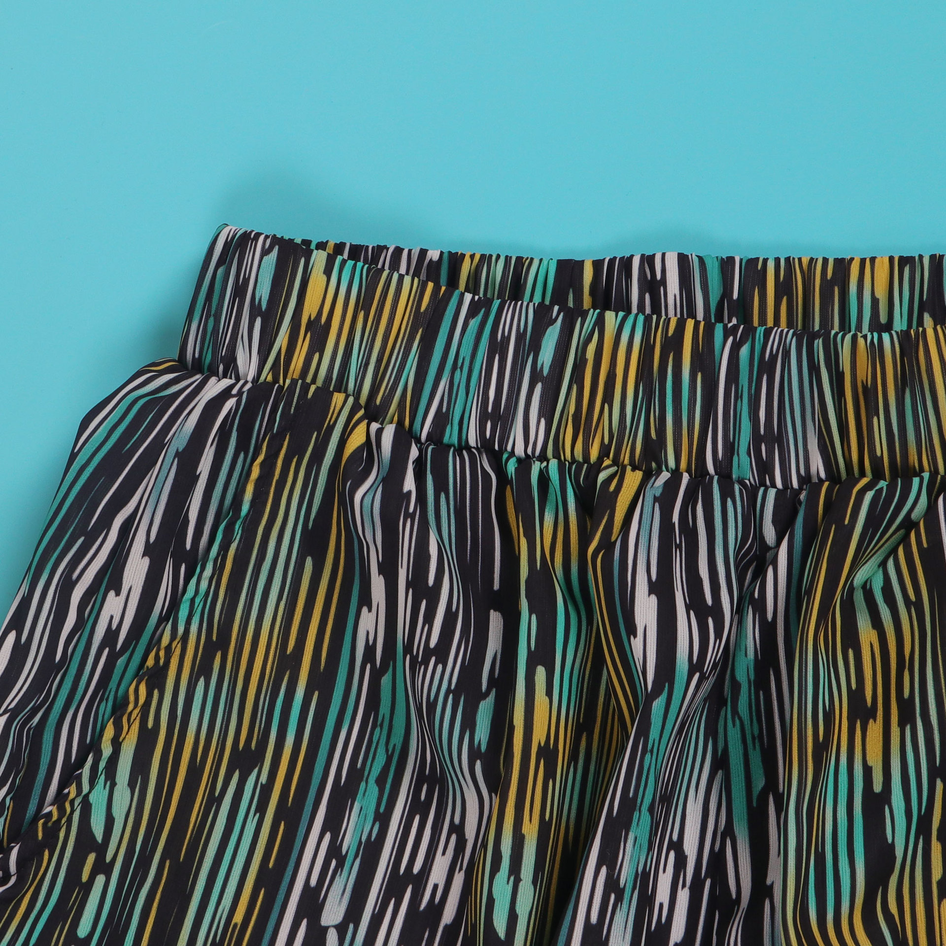 Women Popular Printed Contrast Color V-neck Wide Leg Two Piece Set 38 Women Popular Printed Contrast Color V-neck Wide Leg Two Piece Set