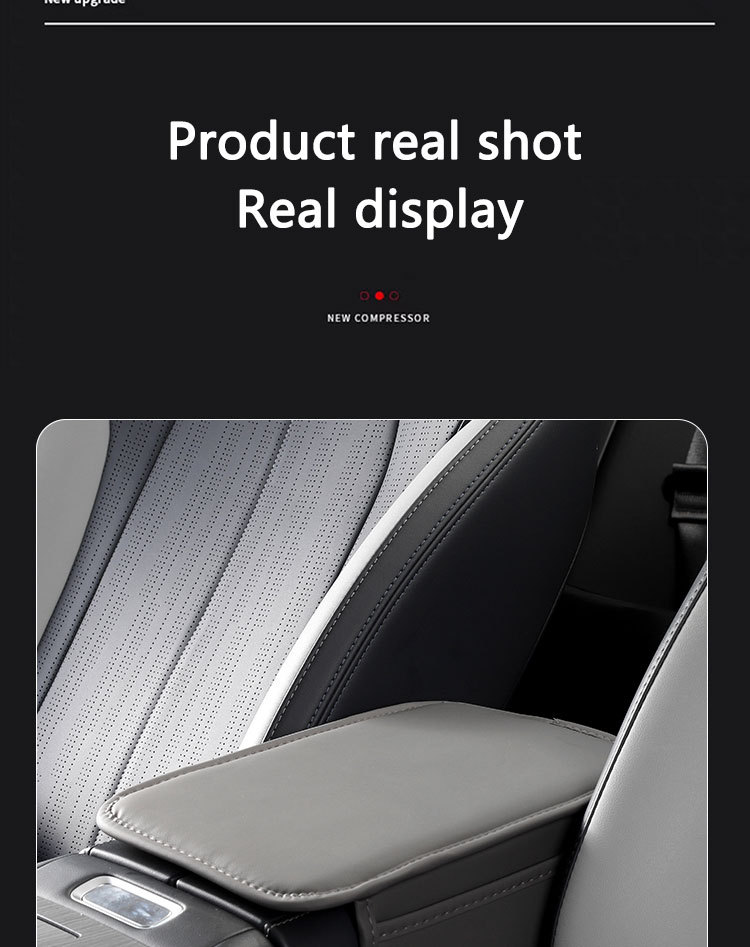 Car Armrest Box Mat, Thin Version, Upgraded Storage Pocket, Car Armrest Box Protective Cover, Simple, Flat, Stylish, Universal Model