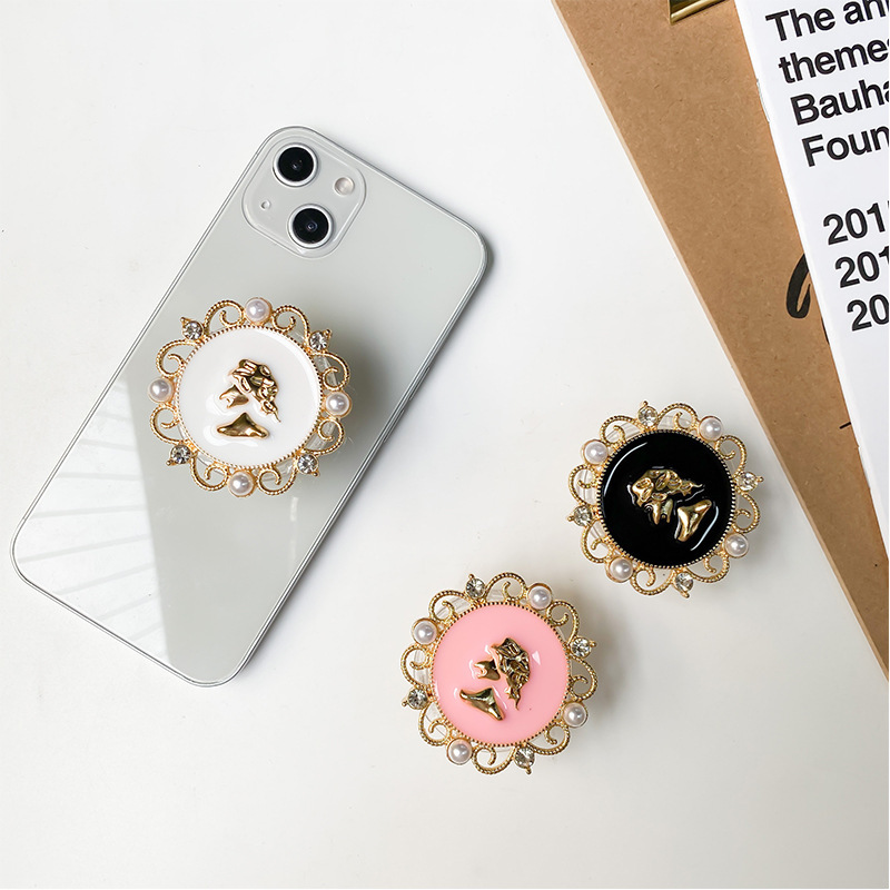 Handy-Airbag galvanisierter Schönheitskopf neuer kreativer und skalierbarer Desktop-Lazy-Back-Aufkleber Fingerringschnalle_voghion.com