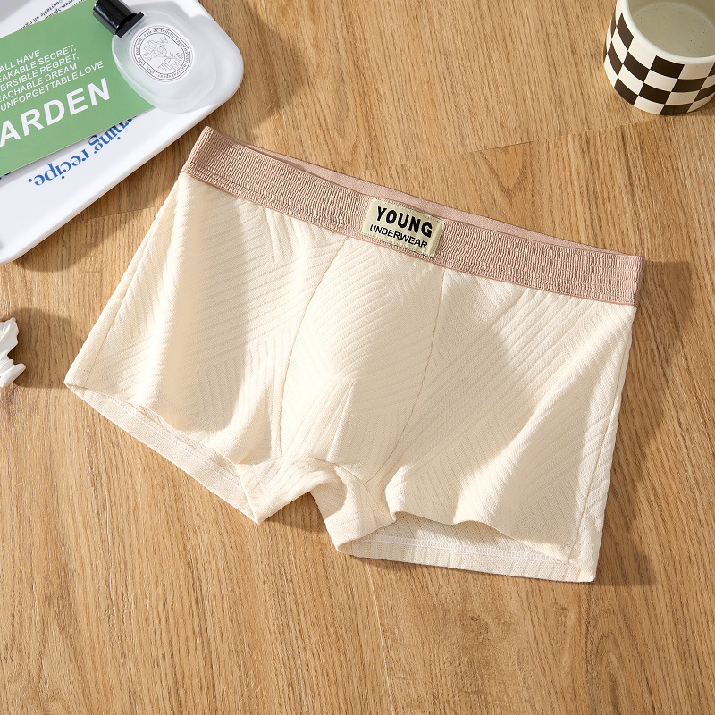 Ropa interior de los hombres de algodón Boxer shorts transpirable antibacteriano entrepierna deportes juveniles Boxer shorts cabeza ropa interior hombres