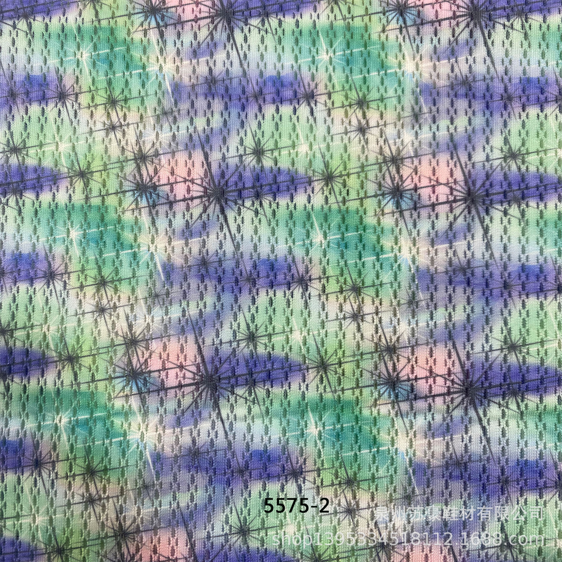 休闲透气贾卡三层网布立体透气网孔飞织网布数码印花鞋材箱包面料