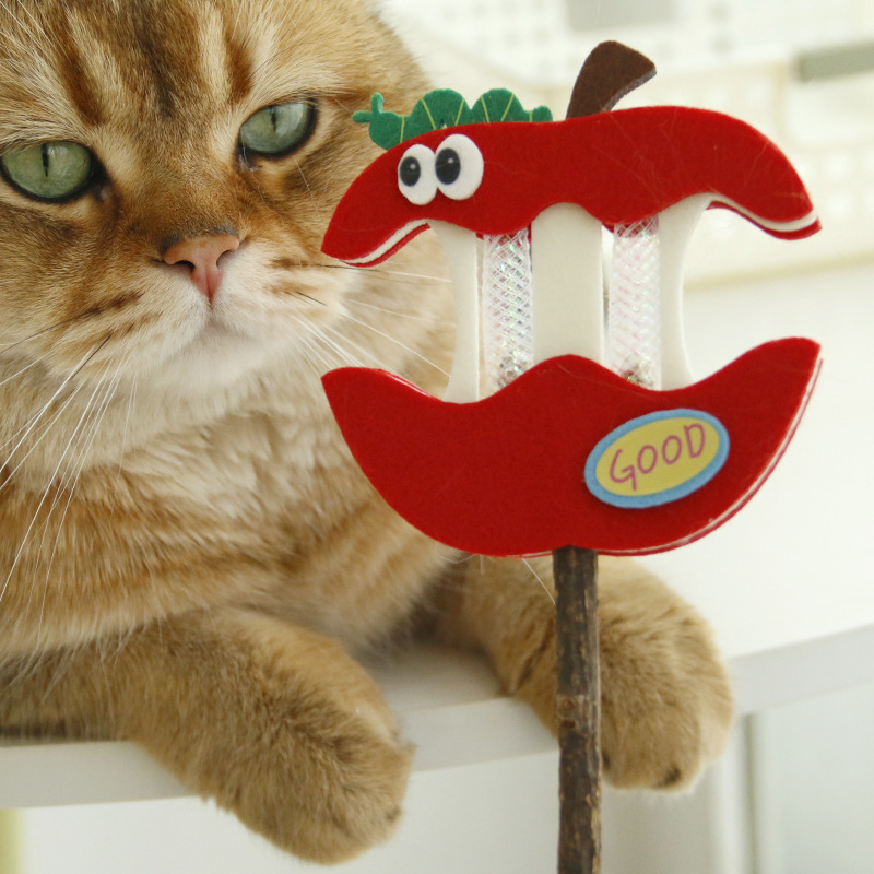 喜多鱼 宠物解闷玩具木天蓼苹果胡铃铛玩具猫咪磨牙棒宠物用品