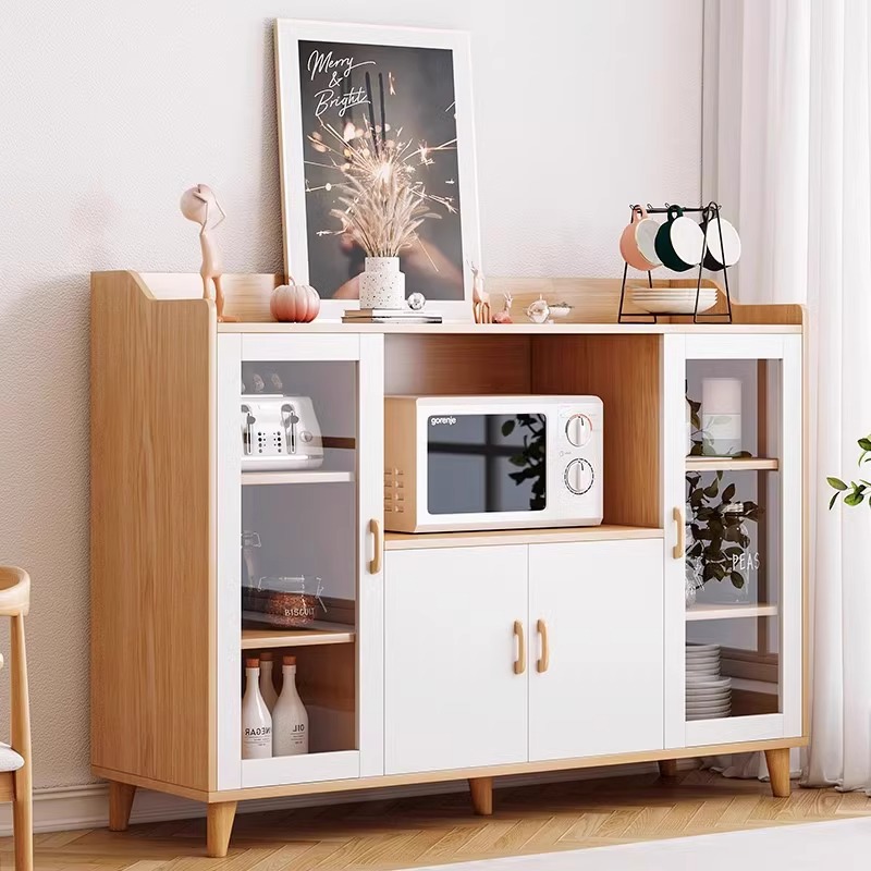 Gabinete de comedor contra la pared, cocina doméstica multifuncional, armario de almacenamiento lateral, armario de salón, armario de almacenamiento, armario de té