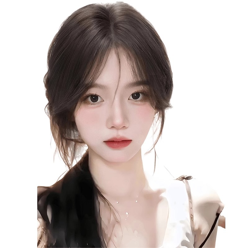 Fiana pelucca de mujer cabeza reposición de cabello flojo cabello verdadero frente cubierto blanco cabello alto cráneo aumento de cabello falso franco