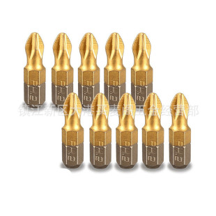 10 non-slip plated titanium batch head 25mm long PH2 screwdriver short batch wind batch