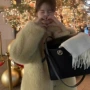 韩国新款冬季翻领单排扣