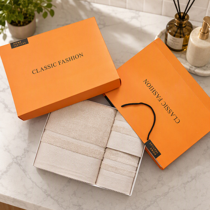 32-Strand Pure Cotton Towel, Cotton Bath Towel, Family Souvenir, Wide Satin Towel, Bath Towel, Three-Piece Set, Packaging Gift Box