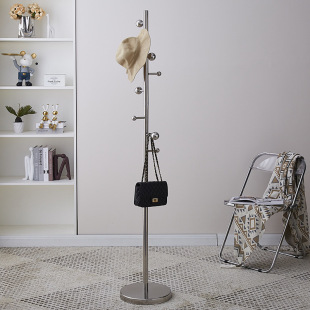 Stainless Steel Floor Coat Rack Household Internet Celebrant Marble Bedroom Vertical Hanger Bold and Seamless Household Hanger